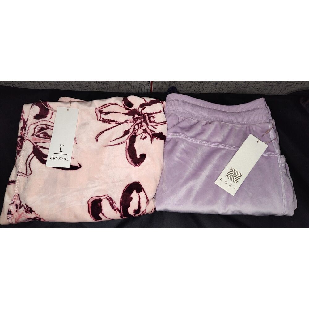 Lularoe Cozy Crystal Crop Pants Set of 2 NWT